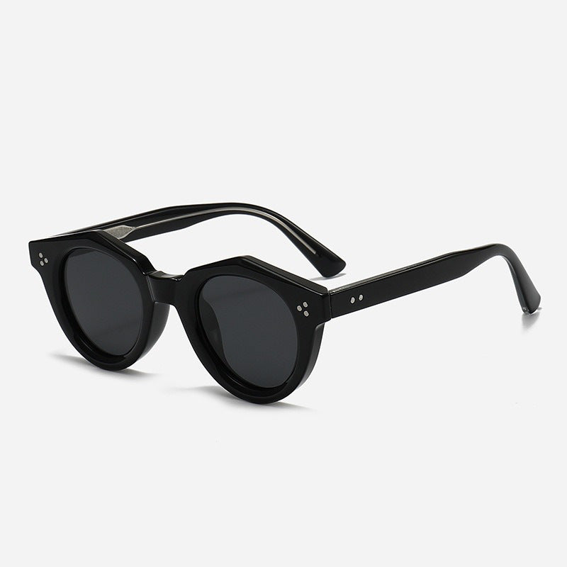 Women Designer Sunglasses with Polygonal Frame and Fashionable Accents Bowlift