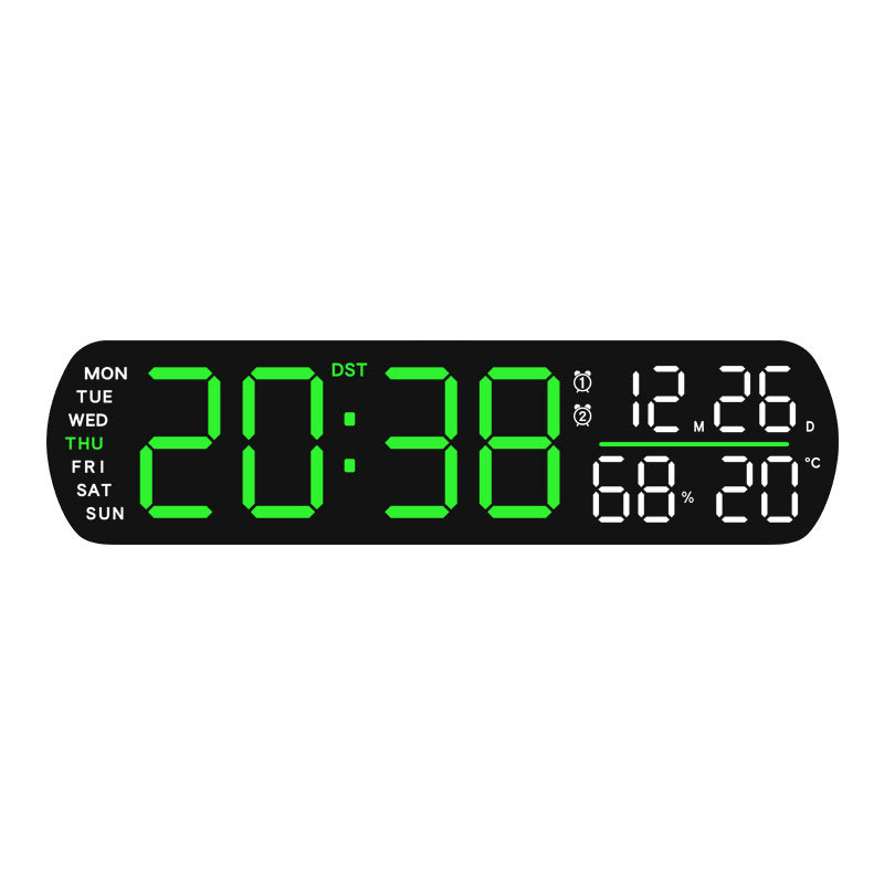 Digital wall clock with temperature and hygrometer display Bowlift