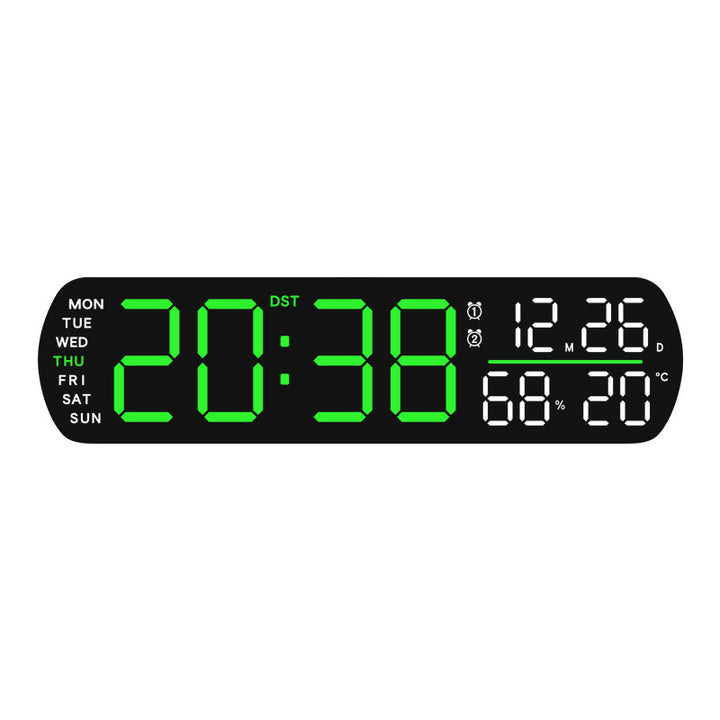 Digital wall clock with temperature and hygrometer display Bowlift