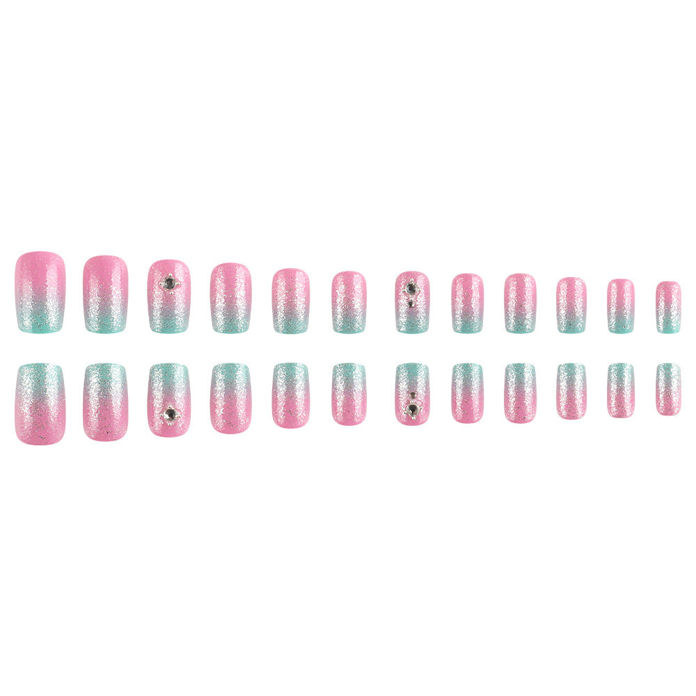 Ombre Glitter Press-On Nail Set Bowlift