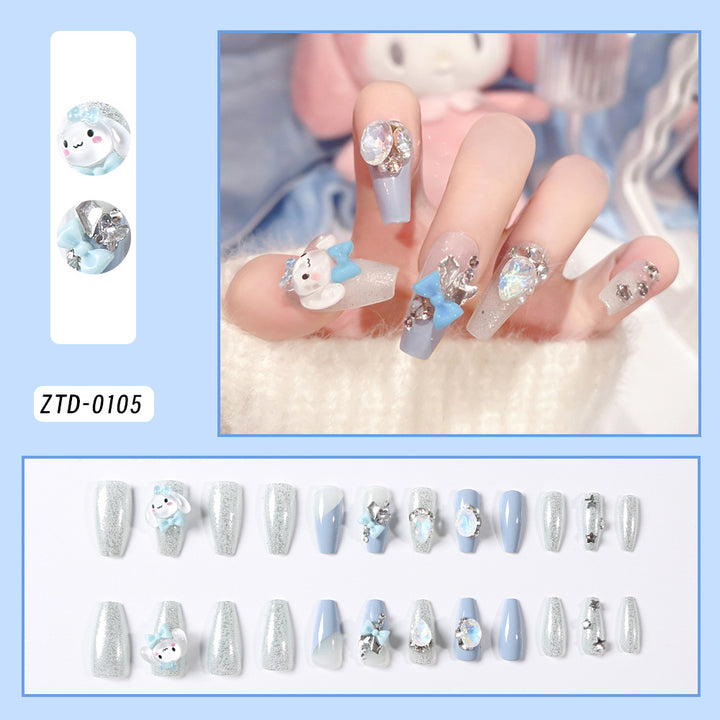 Decorative Cartoon-Themed Press-On Nail Set Bowlift