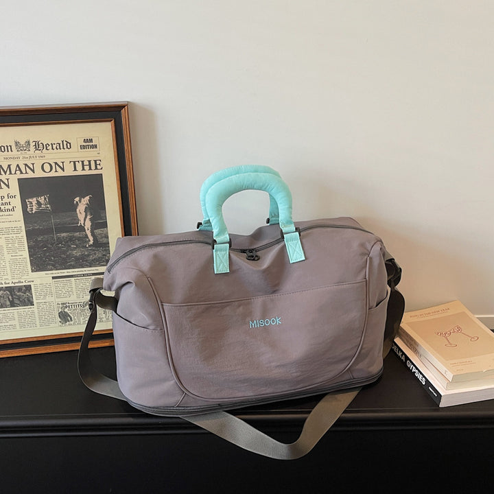 Stylish Leather Travel Duffel Bag