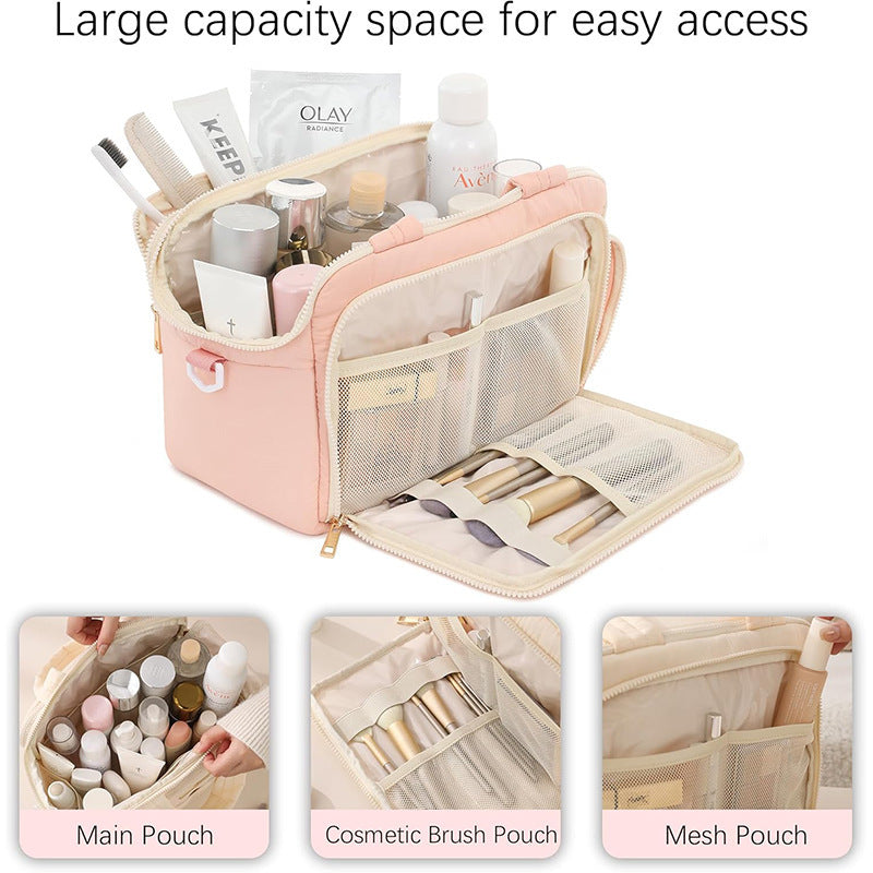 Multifunctional Travel Cosmetic Bag with Additional Pockets Bowlift