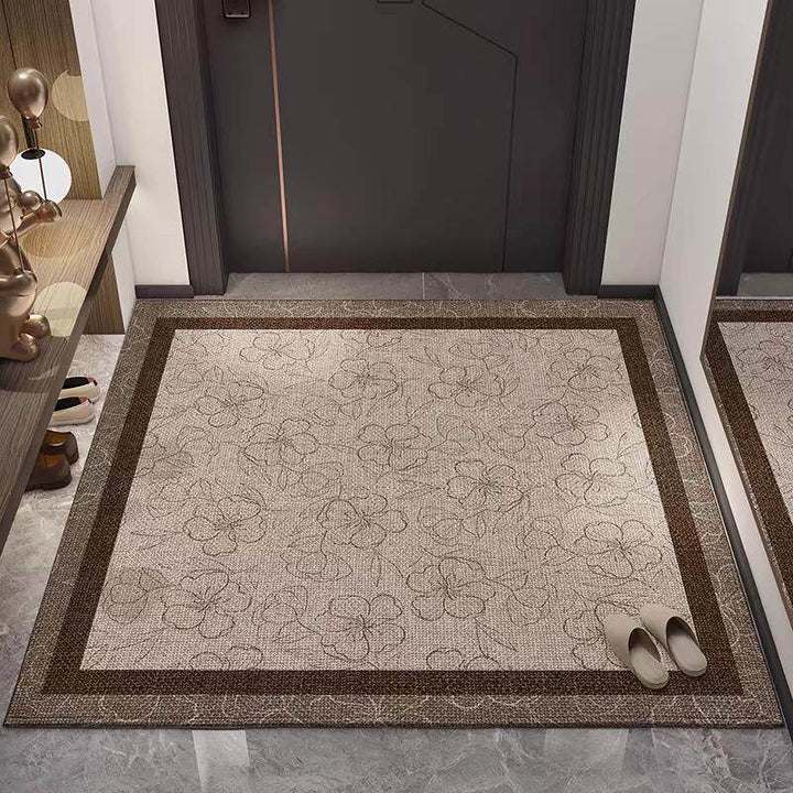 Elegant Floral Entryway Mat
