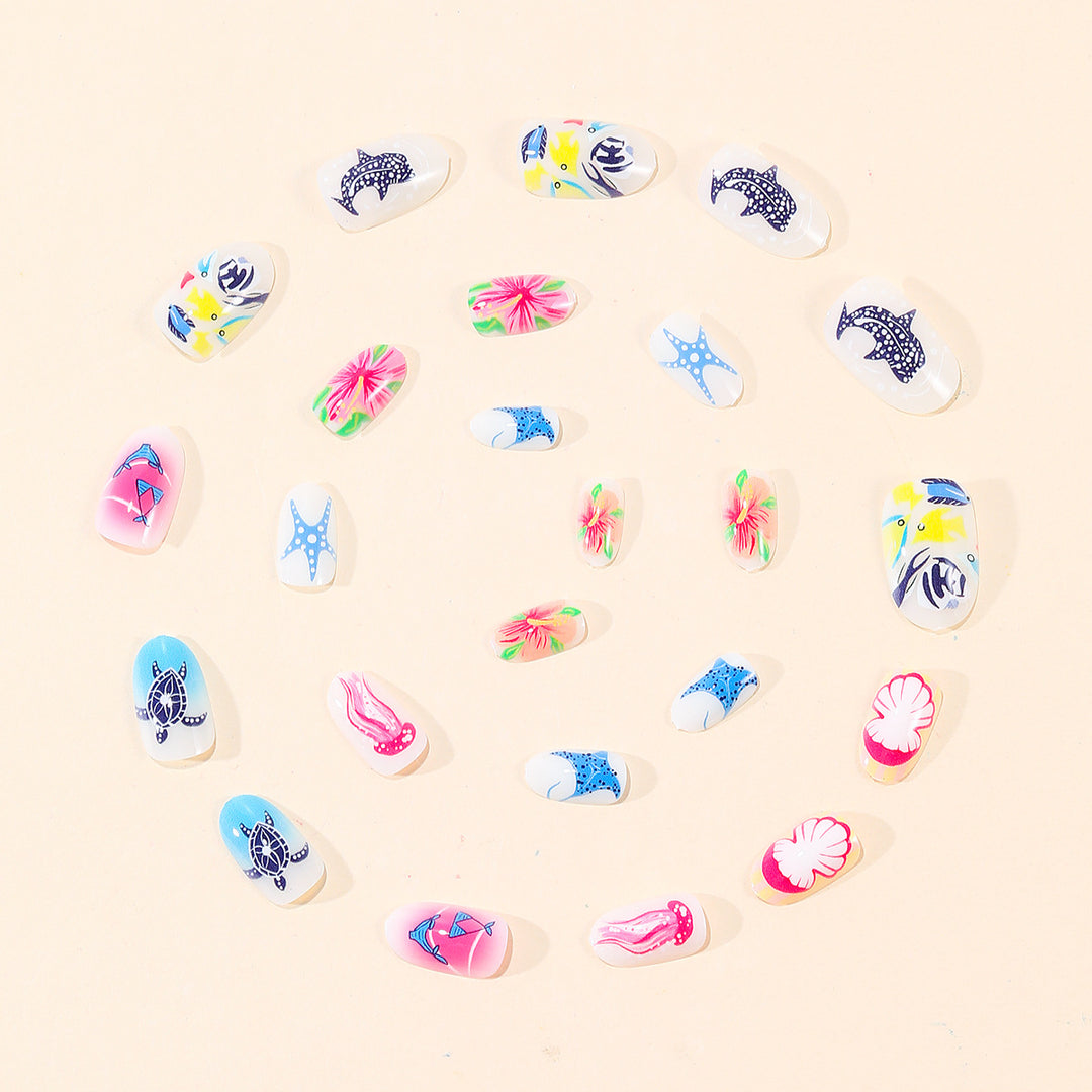 Tropical Ocean-Inspired Nail Art Set Bowlift