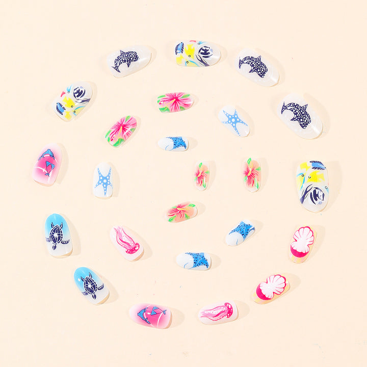 Tropical Ocean-Inspired Nail Art Set Bowlift