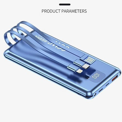 High-speed power bank with multifunctional cable and digital display Bowlift