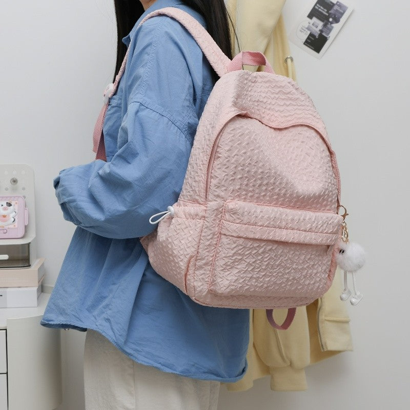 Textured Quilted Backpack
