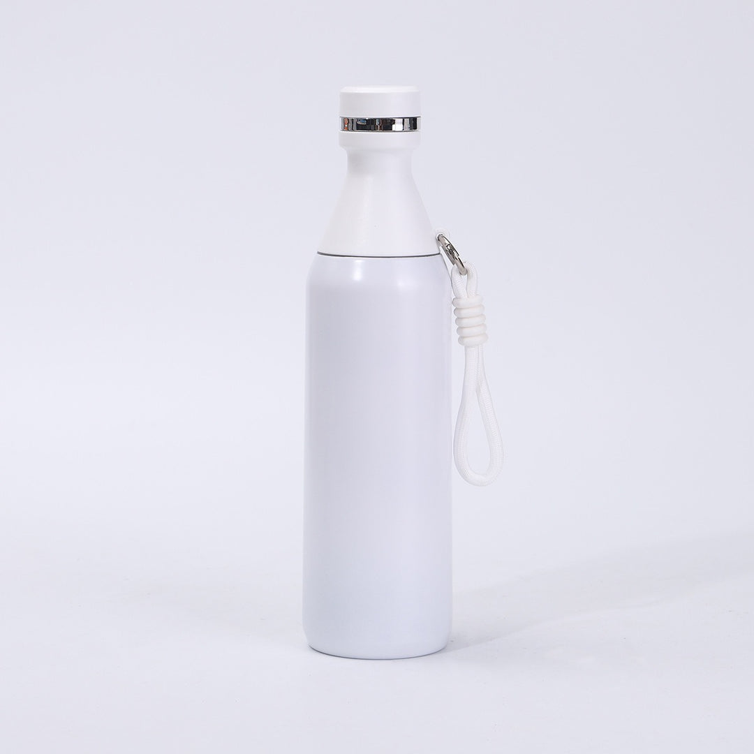 Ladies insulated drinking bottle with practical carrying strap Bowlift