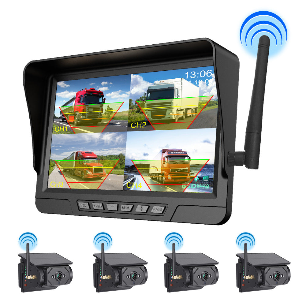 7-Inch Wireless Solar Magnetic Car Reversing Camera