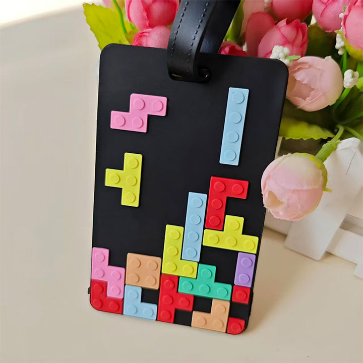 Unisex Retro Puzzle-Themed Luggage Tag Bowlift