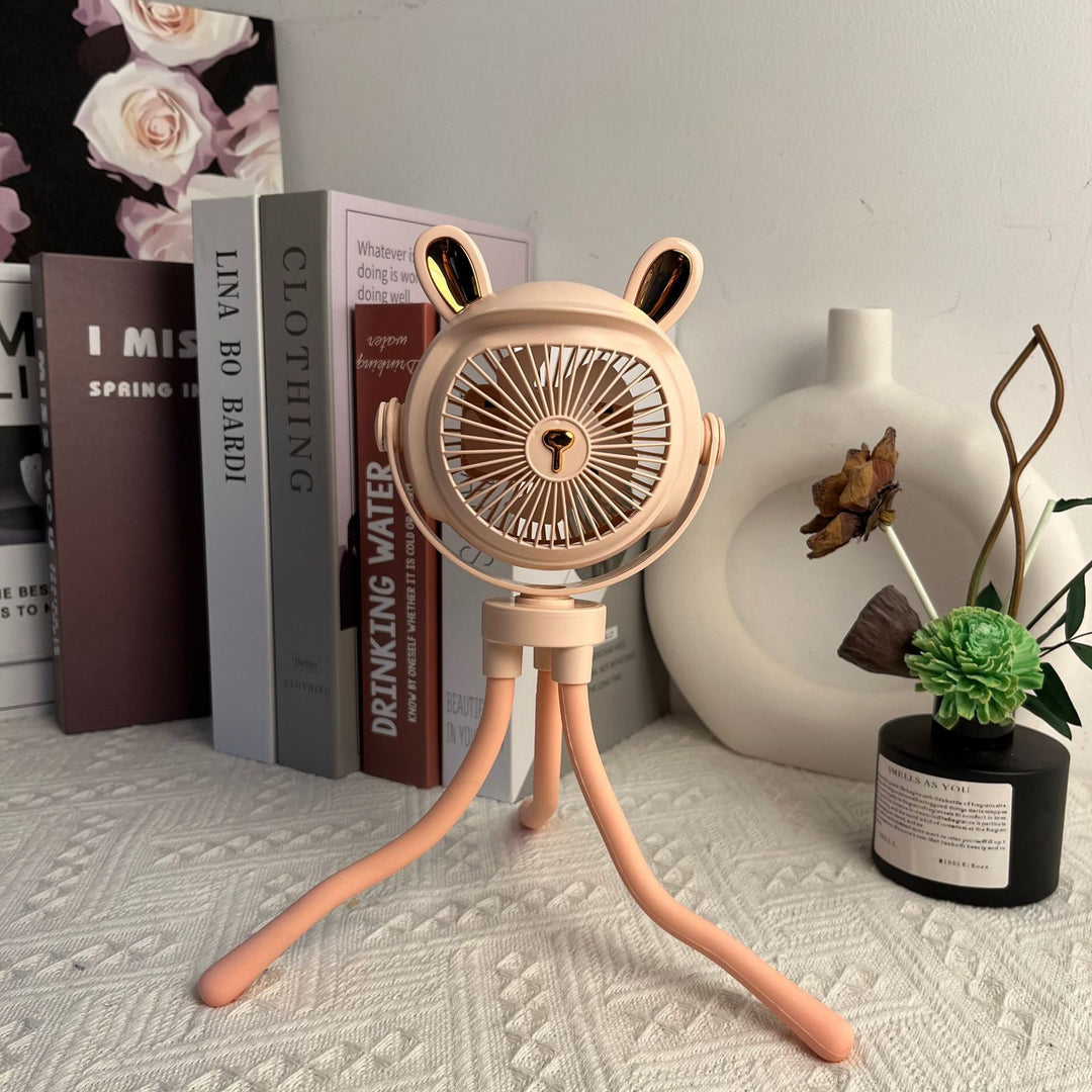 Cute Animal-Themed Portable Desk Fan Bowlift