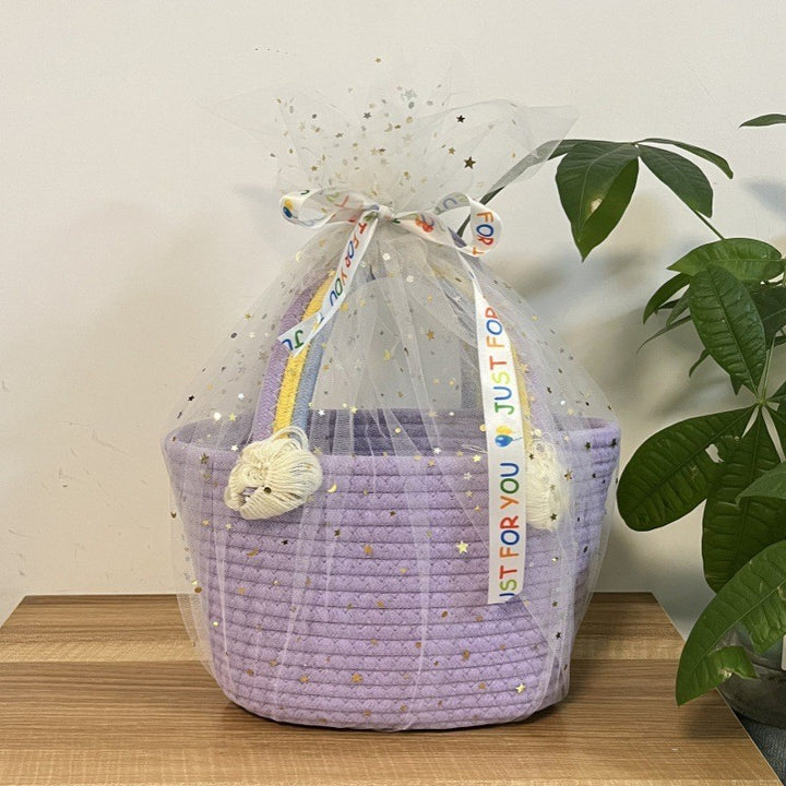 Women's handmade basket bag with color-coordinated handle accents Bowlift