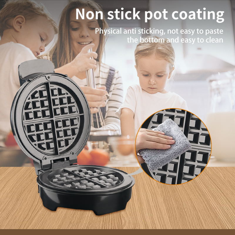 Dual-Sided Waffle Maker with Non-Stick Plates Bowlift