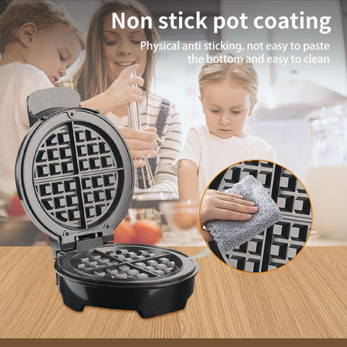 Dual-Sided Waffle Maker with Non-Stick Plates Bowlift