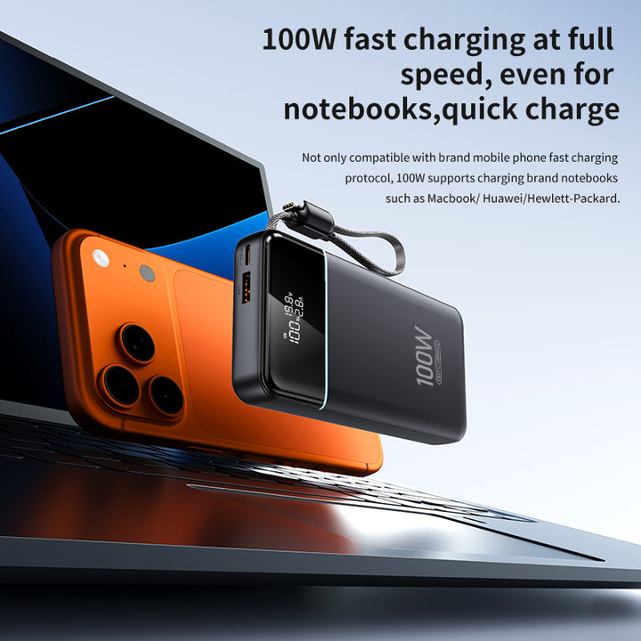 Powerful power bank with Intelligent Usb-C fast charging and digital charge level indicator Bowlift