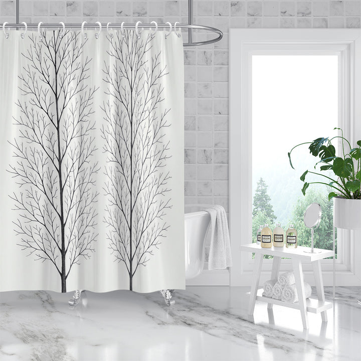 Artistic Tree Design Shower Curtain Bowlift