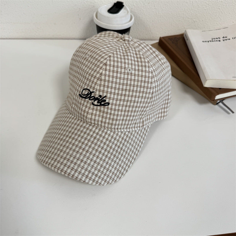 Men's Casual Checkered Baseball Cap Bowlift