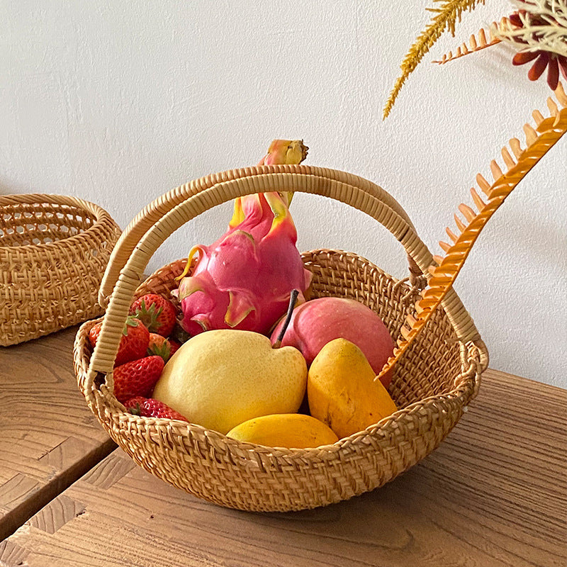 Women's Handwoven Shopping Basket Bowlift