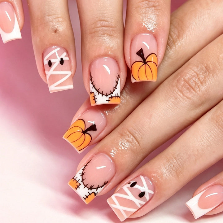 Halloween-Themed Press-On Nail Art Bowlift