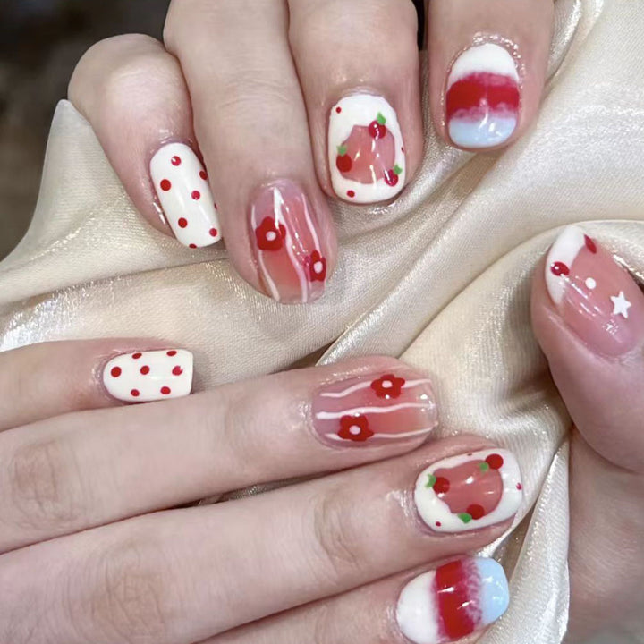 Creative Fruit-Themed Press-On Nails Bowlift
