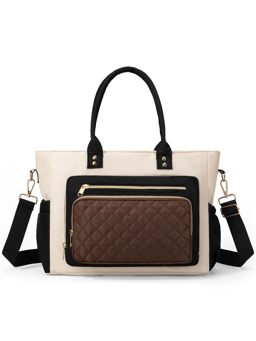 Handbag with Elegant Quilted Look Bowlift