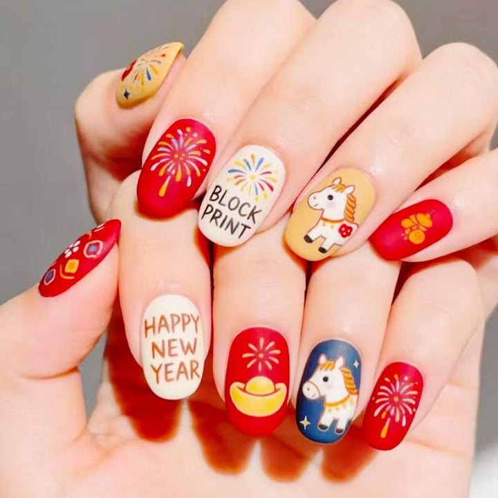 Whimsical Bunny-Themed Press-On Nail Art Set Bowlift