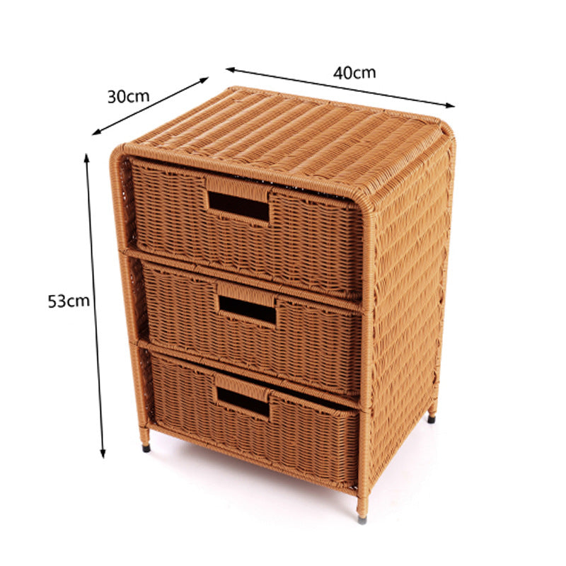 Multi-Drawer Woven Storage Chest Bowlift