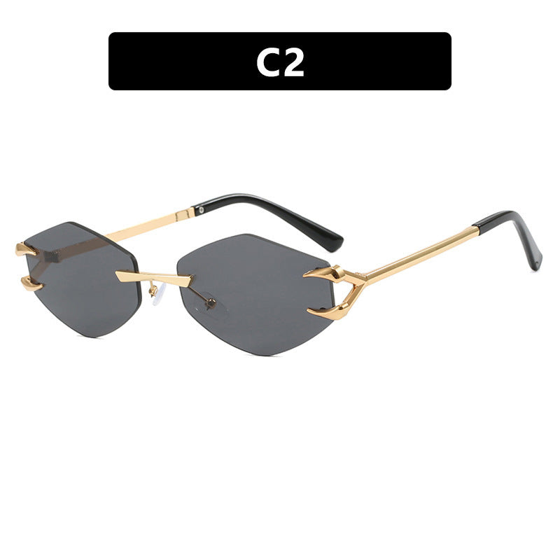 Women's geometric designer sunglasses with outstanding metal frame Bowlift