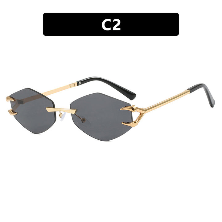 Women's geometric designer sunglasses with outstanding metal frame Bowlift