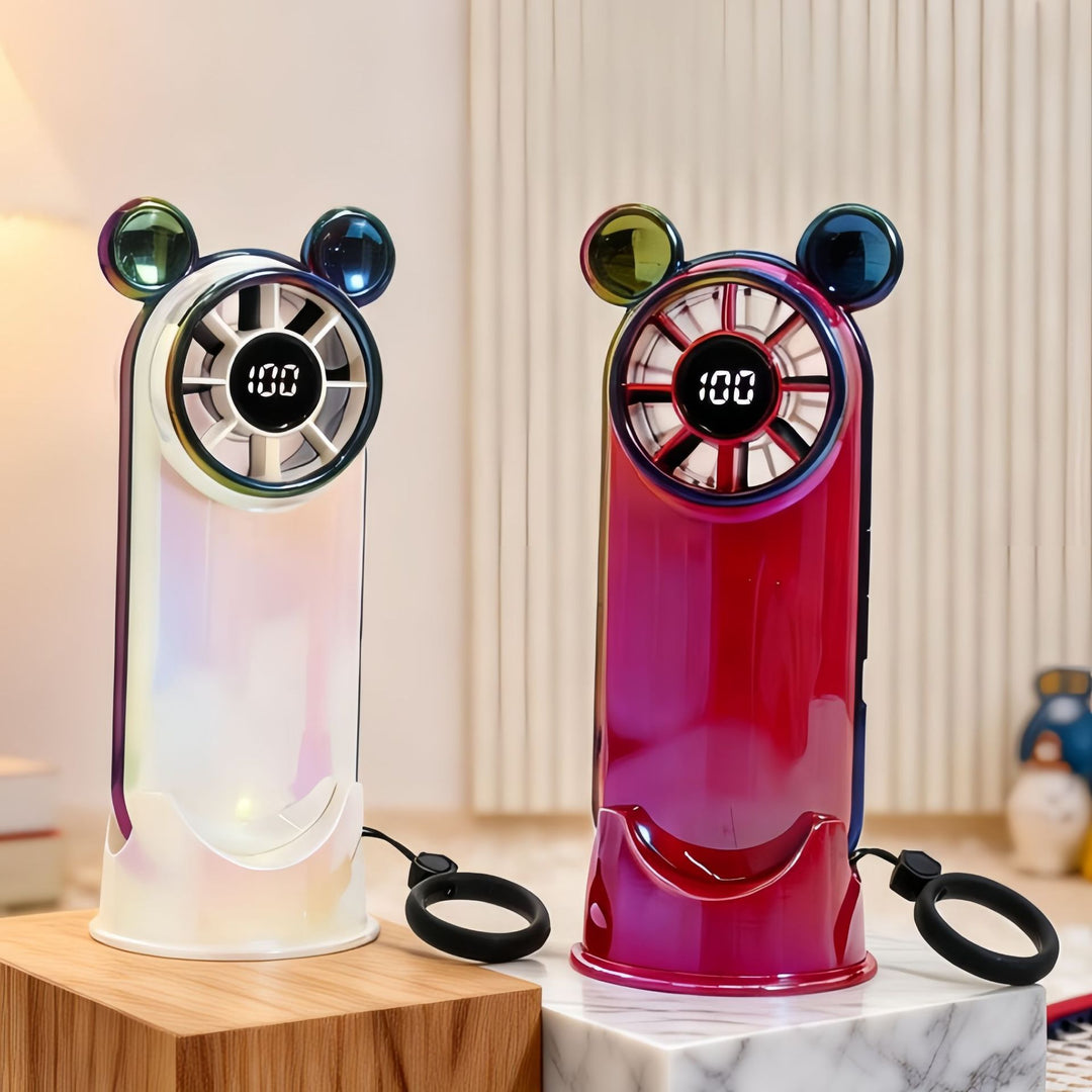 Women Portable USB Fan with multifunctional digital control Bowlift