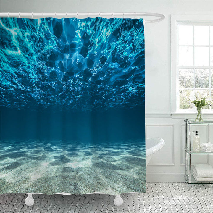 Coastal Pattern Shower Curtain Bowlift