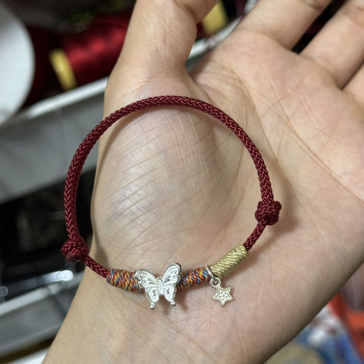 Butterfly Charm Knotted Bracelet Bowlift