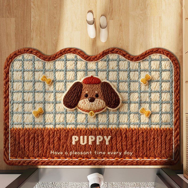 Dog Theme Cozy Doormat