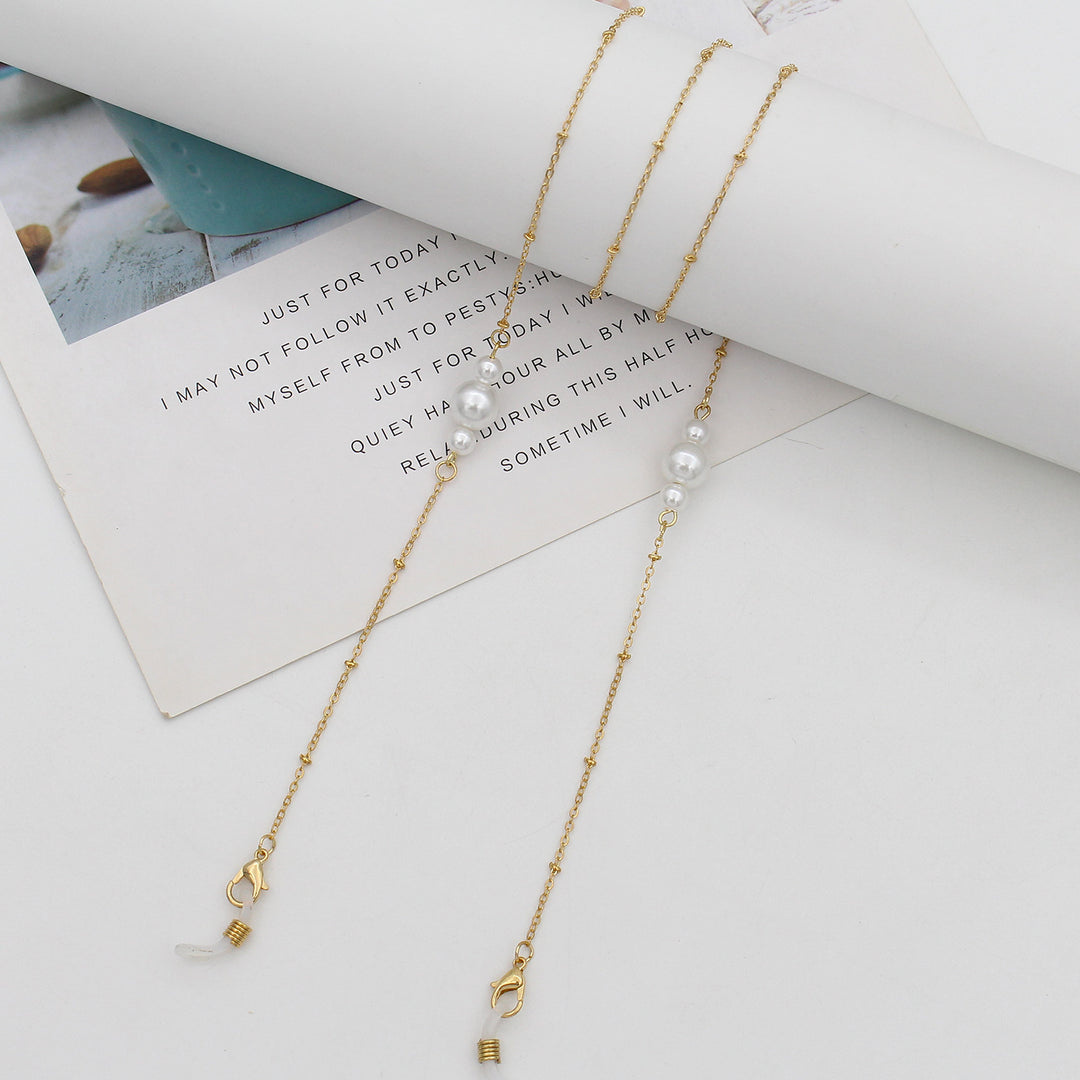 Elegant Pearl Chain Eyewear Holder Bowlift