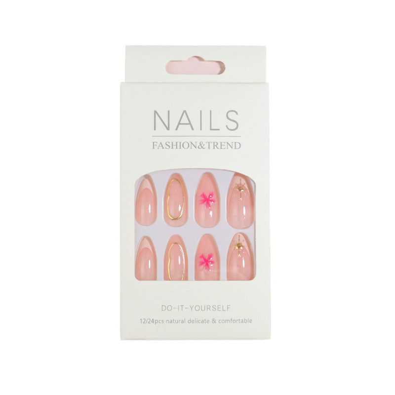 Elegant Floral Design Press-On Nails Set Bowlift
