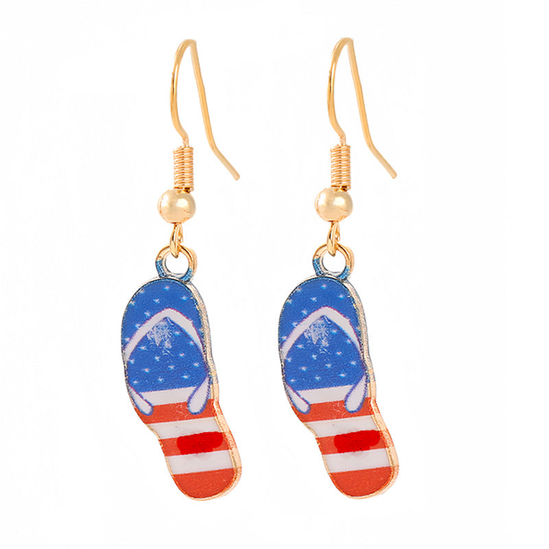 Women nan enamel horseshoe earrings with star motif and fishhook closure Bowlift