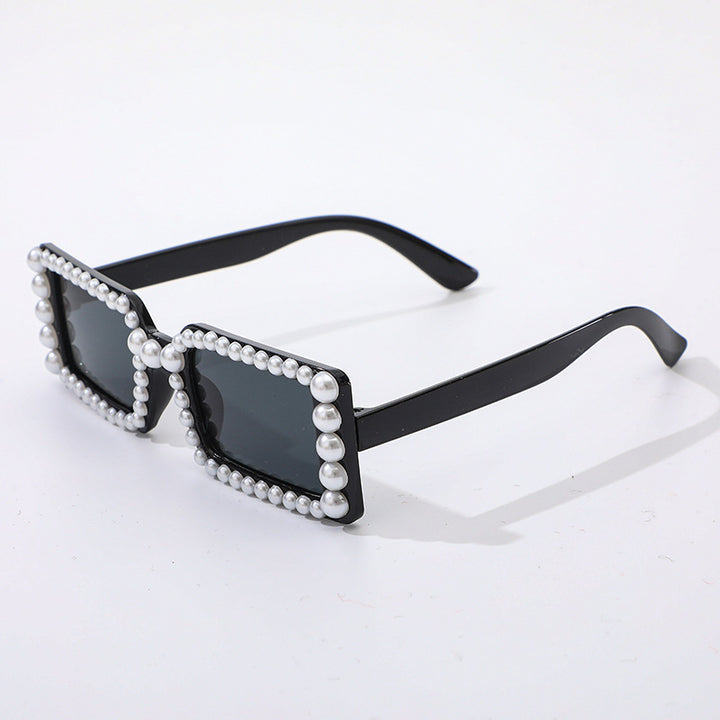 Pearl-Embellished Retro Sunglasses Bowlift