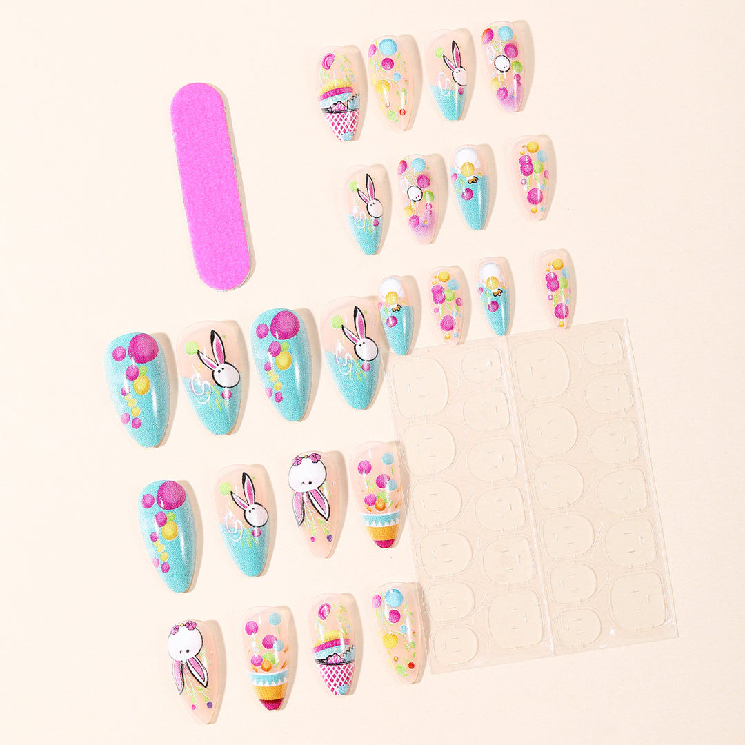 Decorative Easter-Themed Nail Art Extensions Bowlift