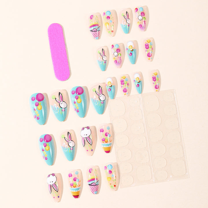 Decorative Easter-Themed Nail Art Extensions Bowlift