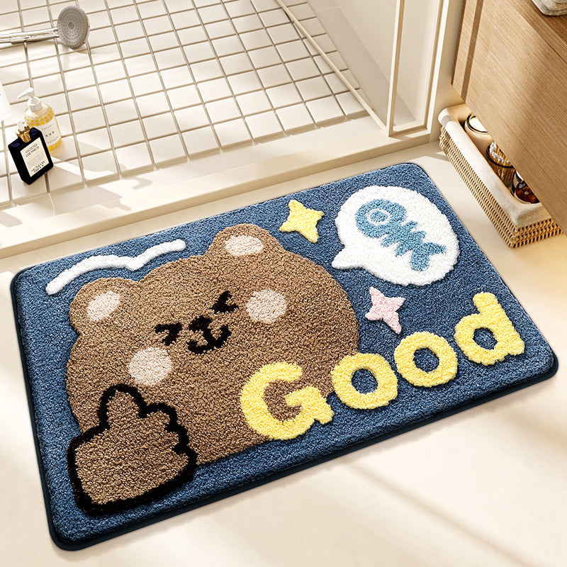 Cute Cat-Themed Bath Mat Bowlift