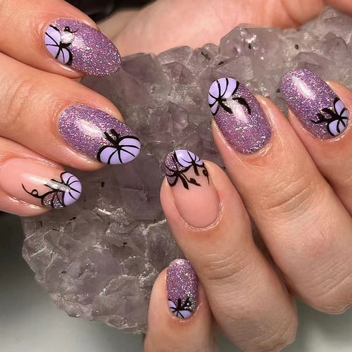Artistic Glitter Nail Art Bowlift