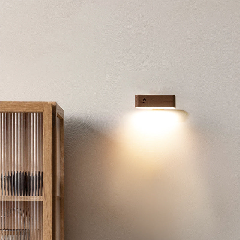 Walnut-Finish Magnetic LED Desk Task Lamp Bowlift