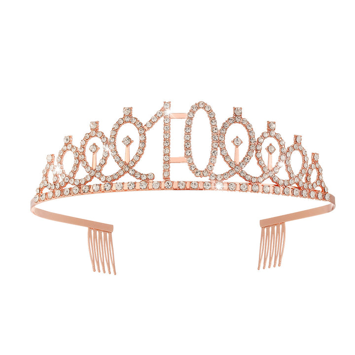 Women's Crystal-Embellished Tiara with Elegant Design Bowlift
