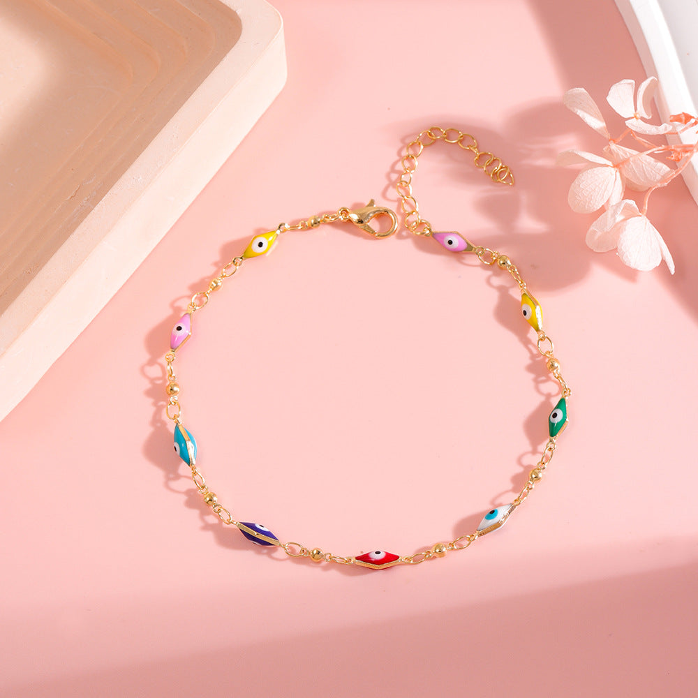 Colorful Evil Eye Charm Anklet Bowlift 1788164324
