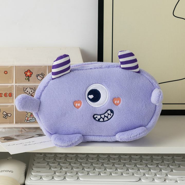 Plush Monster-Shaped Pencil Case Bowlift