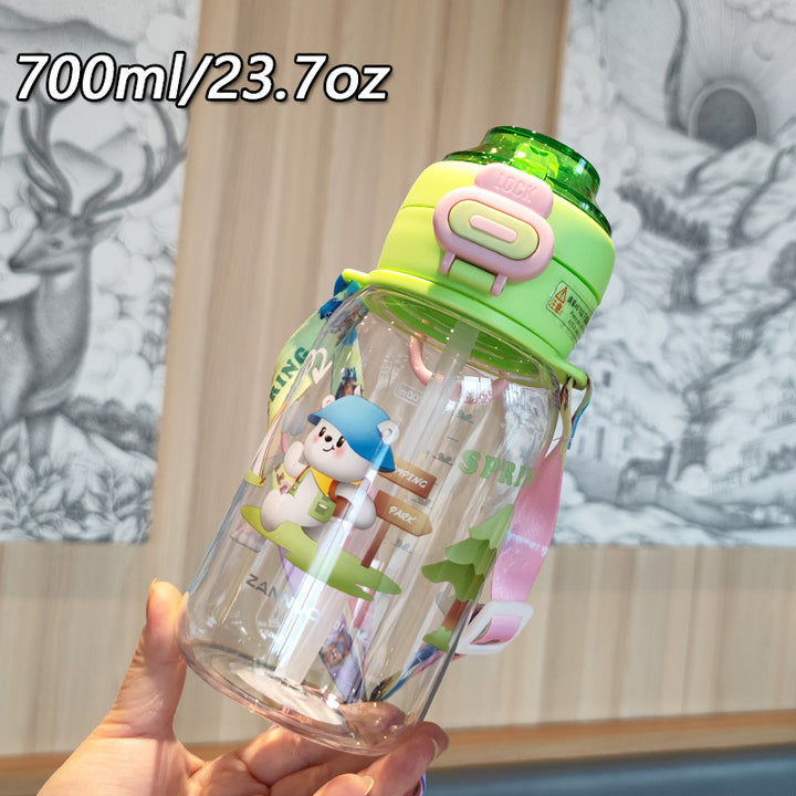 Women's creative water bottle with secure locking mechanism Bowlift