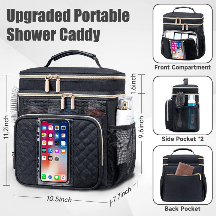 Cosmetic Organizer Bag with Versatile Compartment Layout Bowlift
