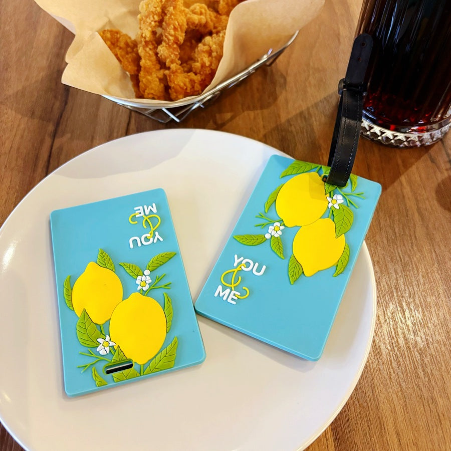 Lemon-Themed Travel Luggage Tag Bowlift