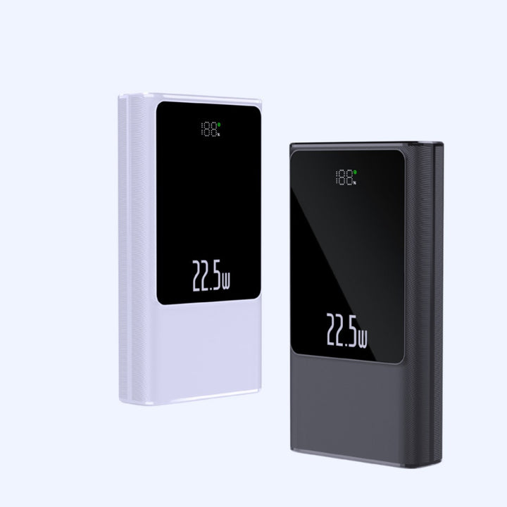 Portable power bank with smart LCD display and dual USB ports Bowlift